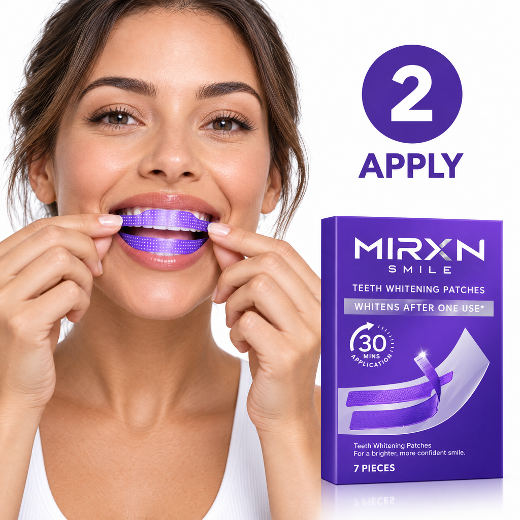 MIRXN SMILE Teeth Whitening Patches – Easy At-Home Whitening Strips for a Brighter, More Confident Smile