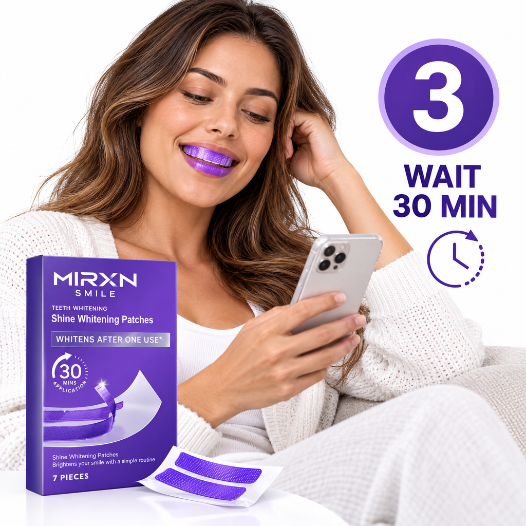 MIRXN SMILE Teeth Whitening Patches – Easy At-Home Whitening Strips for a Brighter, More Confident Smile