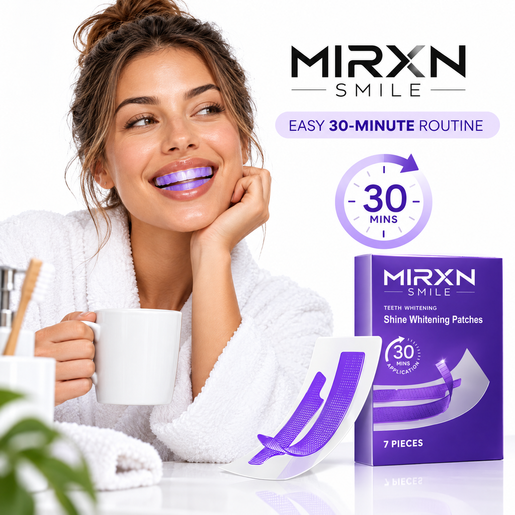 MIRXN SMILE Teeth Whitening Patches – Easy At-Home Whitening Strips for a Brighter, More Confident Smile